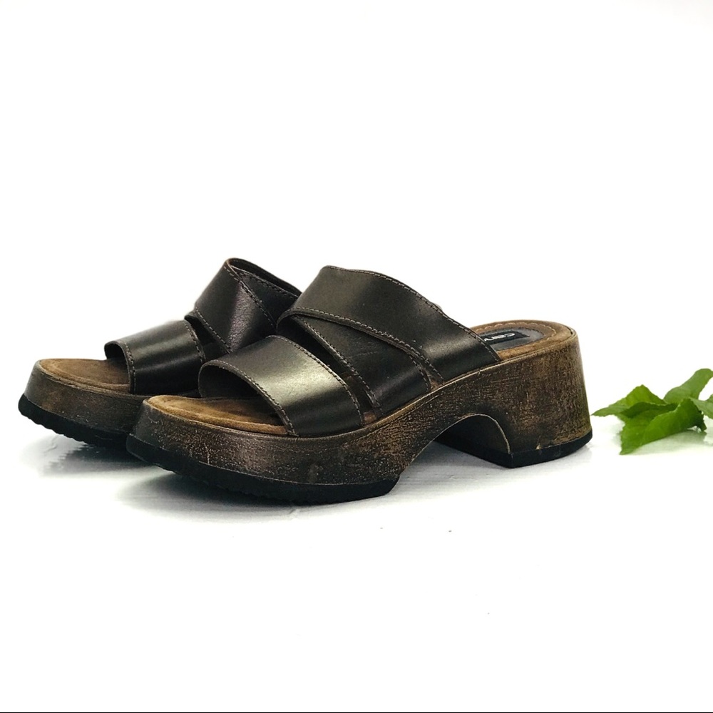 Vintage Y2K Candies leather platform sandals Sz 7